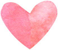 pink watercolor heart